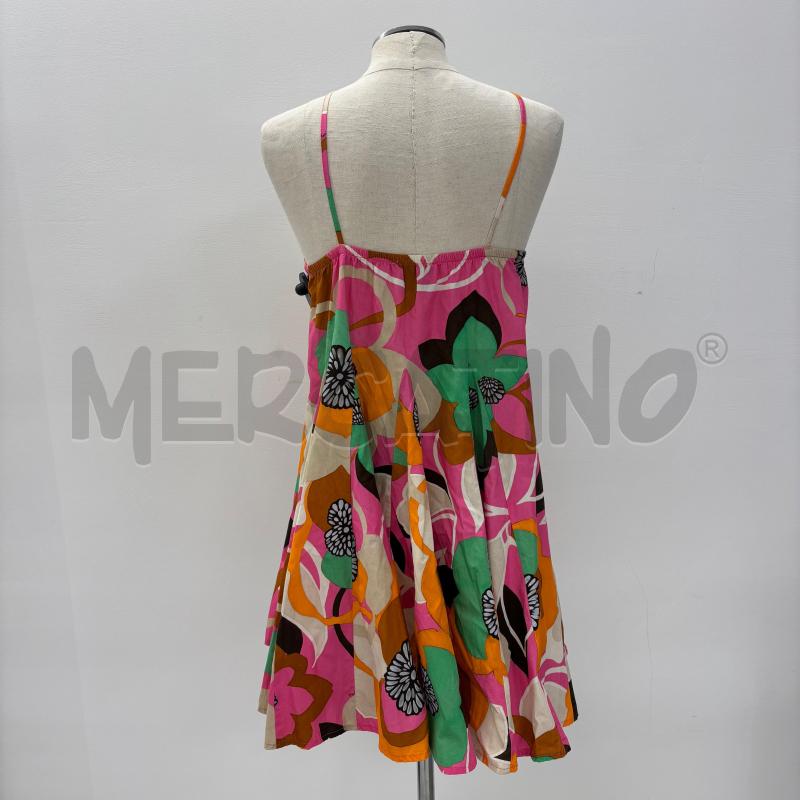 VESTITO D MARIUCCIA ROSA FIORI COLORATI | Mercatino dell'Usato Roma torrevecchia 3