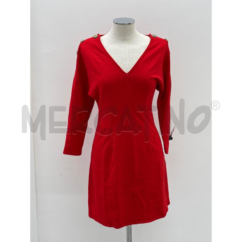 VESTITO D MAX&CO ROSSO SPALLA BOTTONI | Mercatino dell'Usato Roma torrevecchia 1