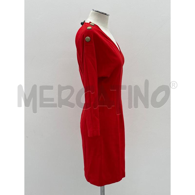 VESTITO D MAX&CO ROSSO SPALLA BOTTONI | Mercatino dell'Usato Roma torrevecchia 2