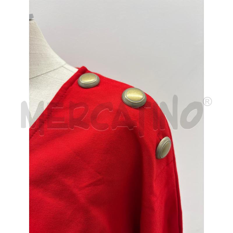 VESTITO D MAX&CO ROSSO SPALLA BOTTONI | Mercatino dell'Usato Roma torrevecchia 4