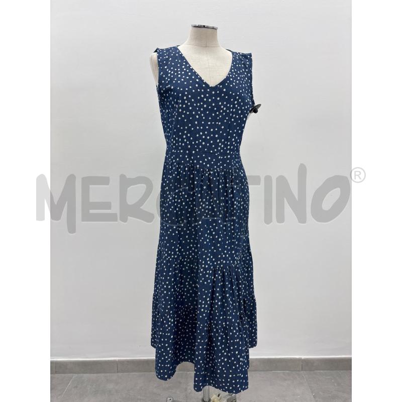 VESTITO D OMAI BLU POIS BIANCHI LUNGO | Mercatino dell'Usato Roma torrevecchia 1