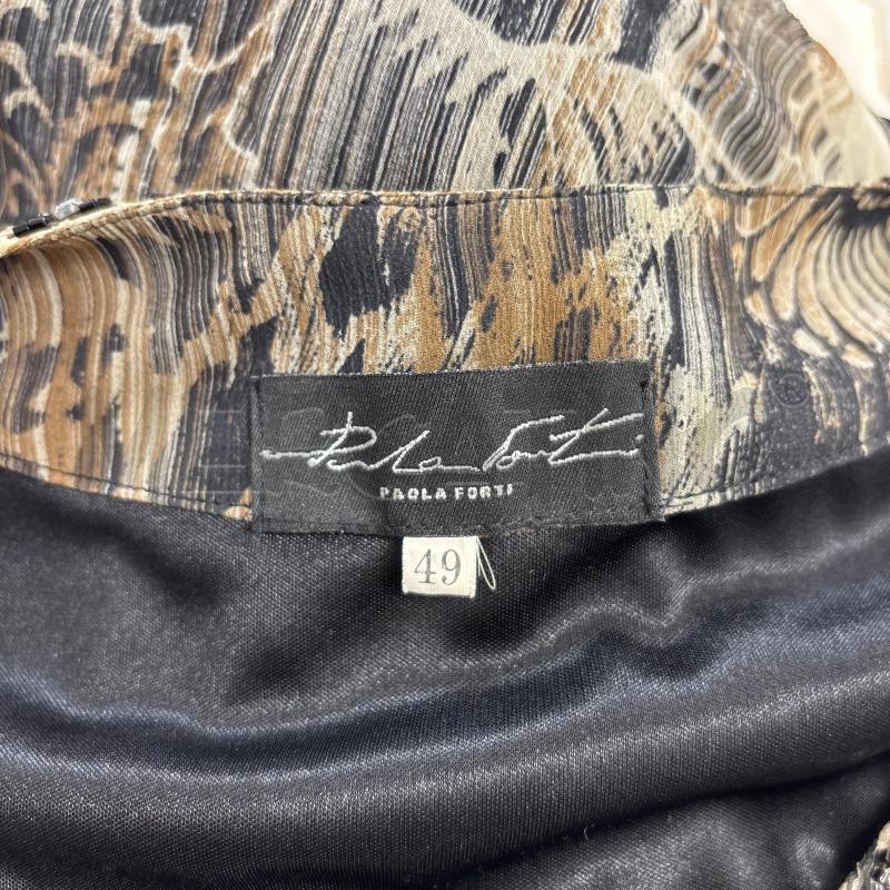VESTITO D PAOLA FORI MARRONE FIORI STRASS SETA | Mercatino dell'Usato Roma torrevecchia 5