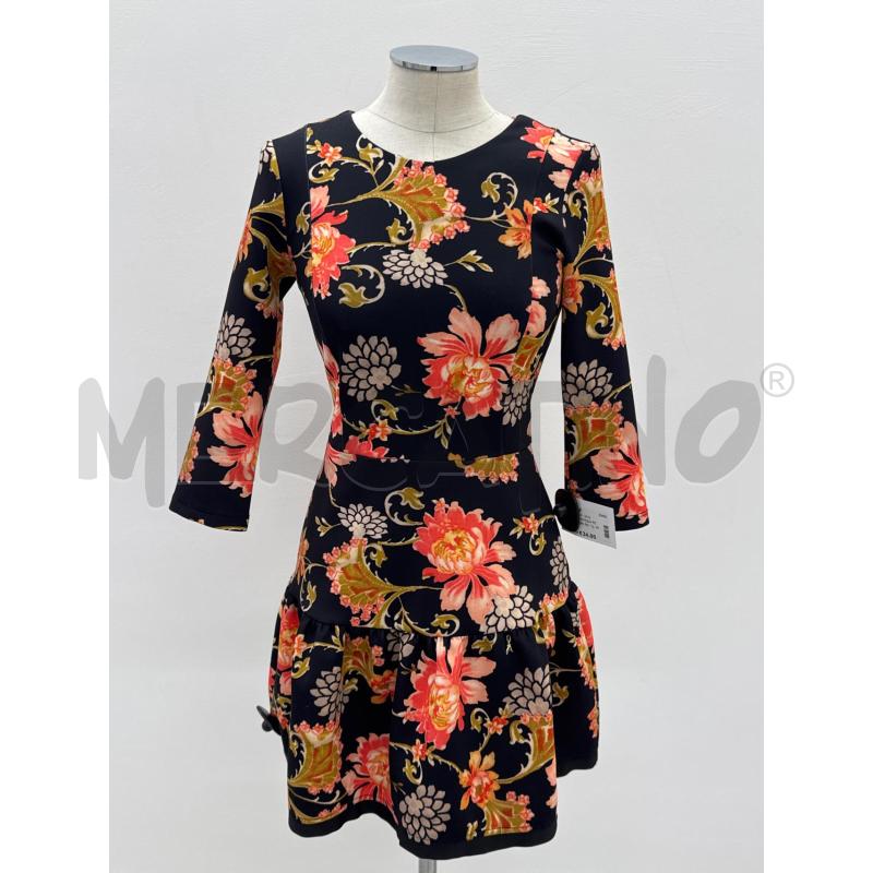 VESTITO D PATRIZIA PEPE NERO FIORI ROSSI | Mercatino dell'Usato Roma torrevecchia 1