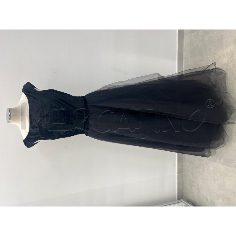 VESTITO D PIANOFORTE MAXMARA NERO LUNGO GONNA TULLE  | Mercatino dell'Usato Roma torrevecchia 1