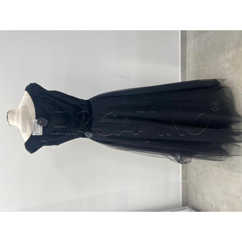 VESTITO D PIANOFORTE MAXMARA NERO LUNGO GONNA TULLE  | Mercatino dell'Usato Roma torrevecchia 3