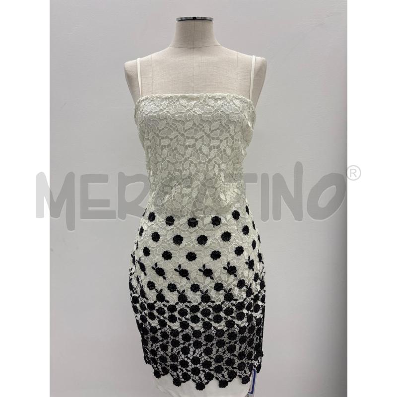 VESTITO D SANDRO FERRONE BIANCO PIZZO BIANCO NERO | Mercatino dell'Usato Roma torrevecchia 1