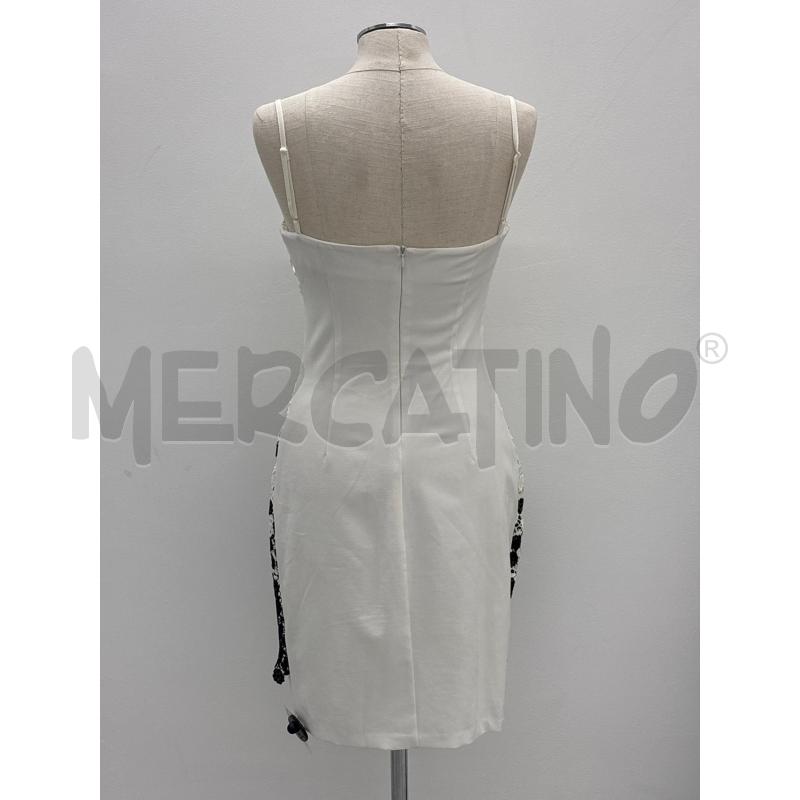 VESTITO D SANDRO FERRONE BIANCO PIZZO BIANCO NERO | Mercatino dell'Usato Roma torrevecchia 3