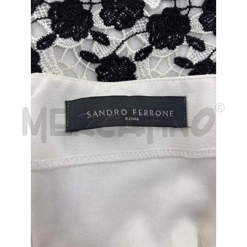 VESTITO D SANDRO FERRONE BIANCO PIZZO BIANCO NERO | Mercatino dell'Usato Roma torrevecchia 4