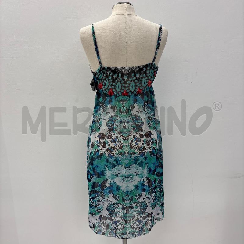 VESTITO D SANDRO FERRONE FANTASIA VERDE STRASS | Mercatino dell'Usato Roma torrevecchia 3