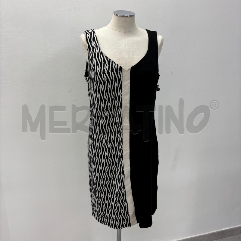 VESTITO D SANDRO FERRONE META NERO META FANTASIA BIANCA | Mercatino dell'Usato Roma torrevecchia 1