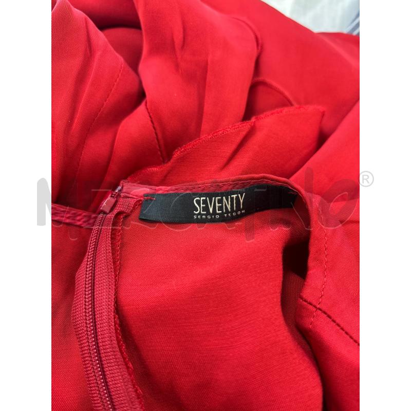 VESTITO D SEVENTY ROSSO LUNGO VOLANT | Mercatino dell'Usato Roma torrevecchia 4
