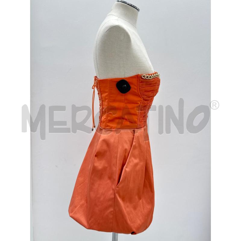 VESTITO ELISABETTA FRANCHI ARANCIONE CATENA DORATA | Mercatino dell'Usato Roma torrevecchia 2