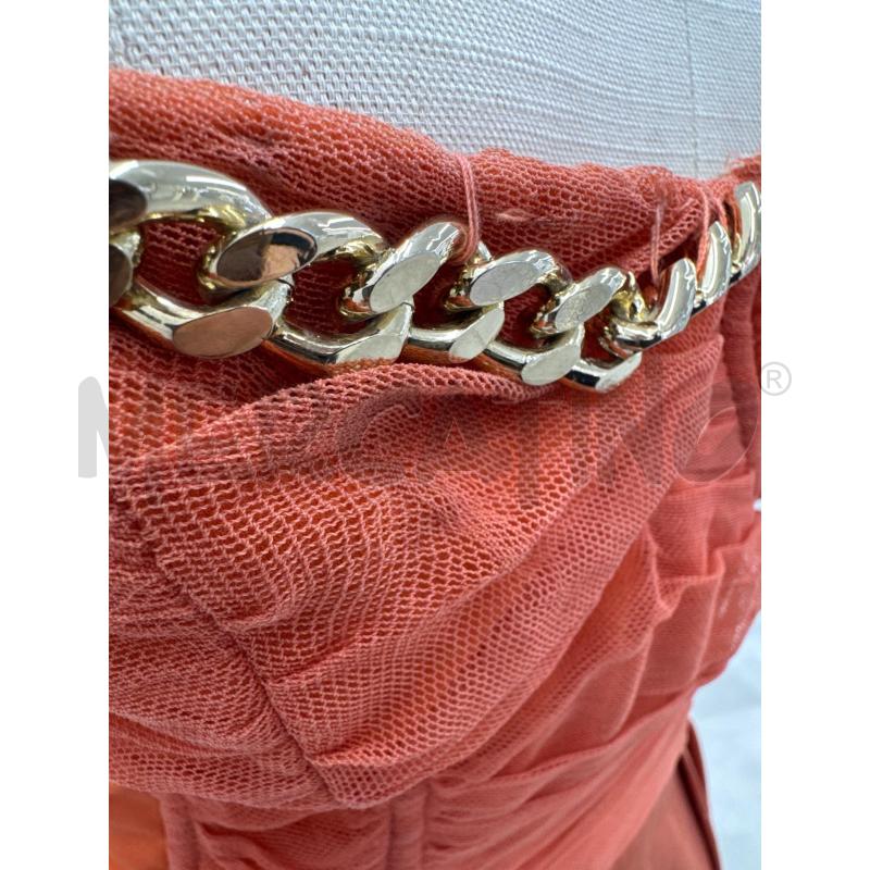 VESTITO ELISABETTA FRANCHI ARANCIONE CATENA DORATA | Mercatino dell'Usato Roma torrevecchia 5