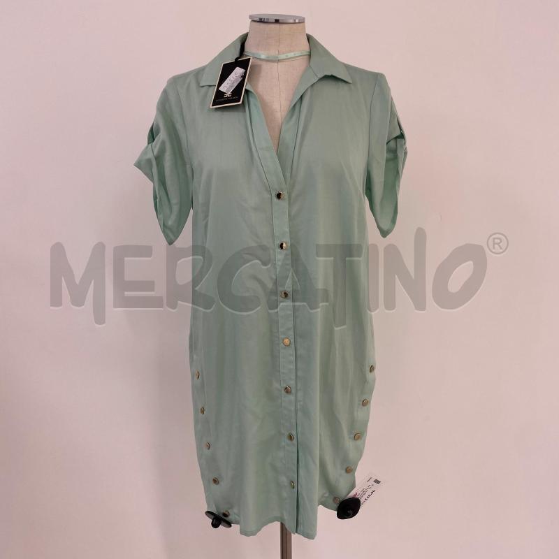 VESTITO ELISABETTA FRANCHI VERDE BOTTONI DORATI | Mercatino dell'Usato Roma torrevecchia 1
