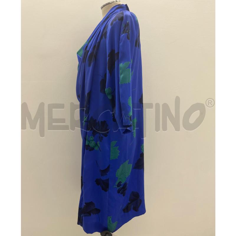 VESTITO MARINA RINALDI BLU FOGLIE CADENTI | Mercatino dell'Usato Roma torrevecchia 2