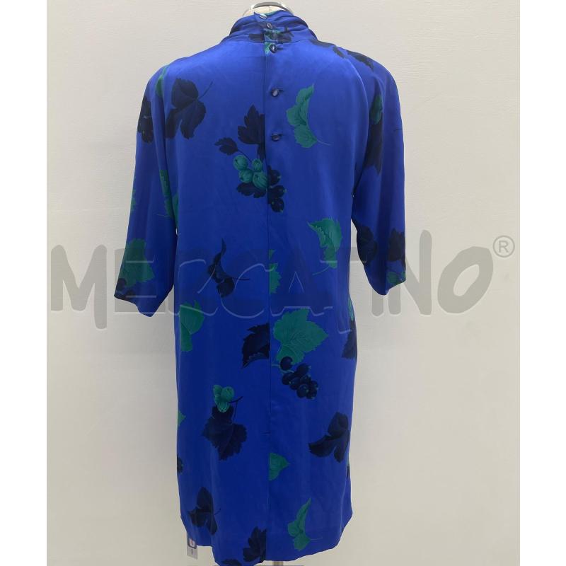 VESTITO MARINA RINALDI BLU FOGLIE CADENTI | Mercatino dell'Usato Roma torrevecchia 3