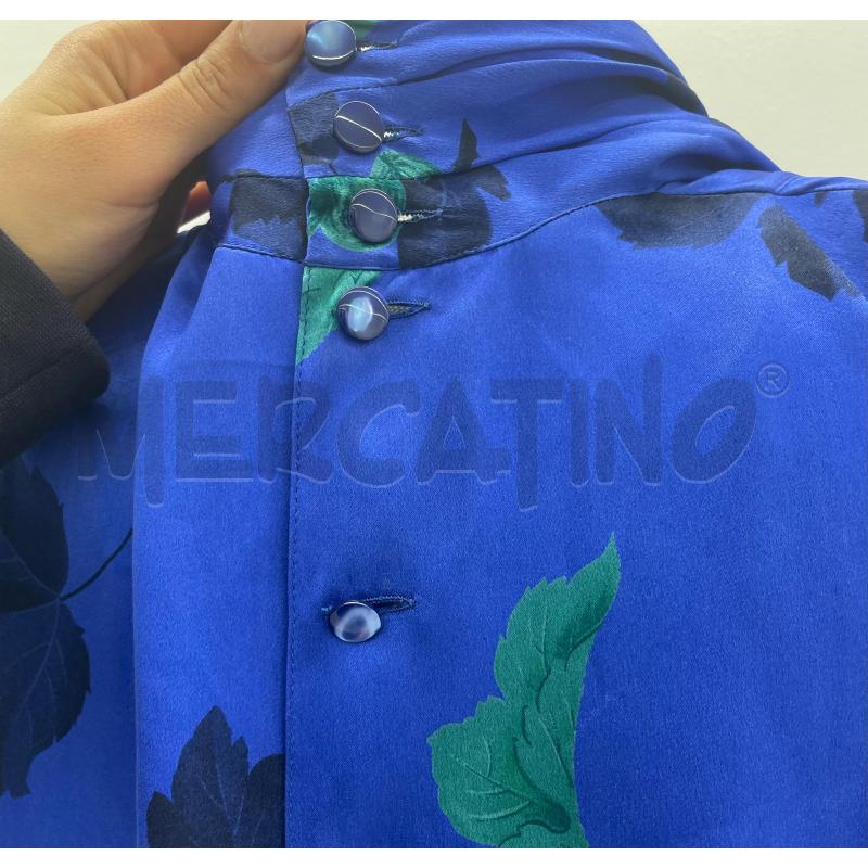 VESTITO MARINA RINALDI BLU FOGLIE CADENTI | Mercatino dell'Usato Roma torrevecchia 5