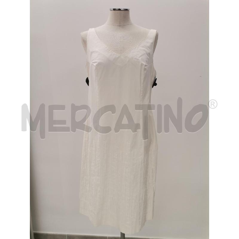VESTITO MOSCHINO BIANCO RIGHE RICAMATE | Mercatino dell'Usato Roma torrevecchia 1