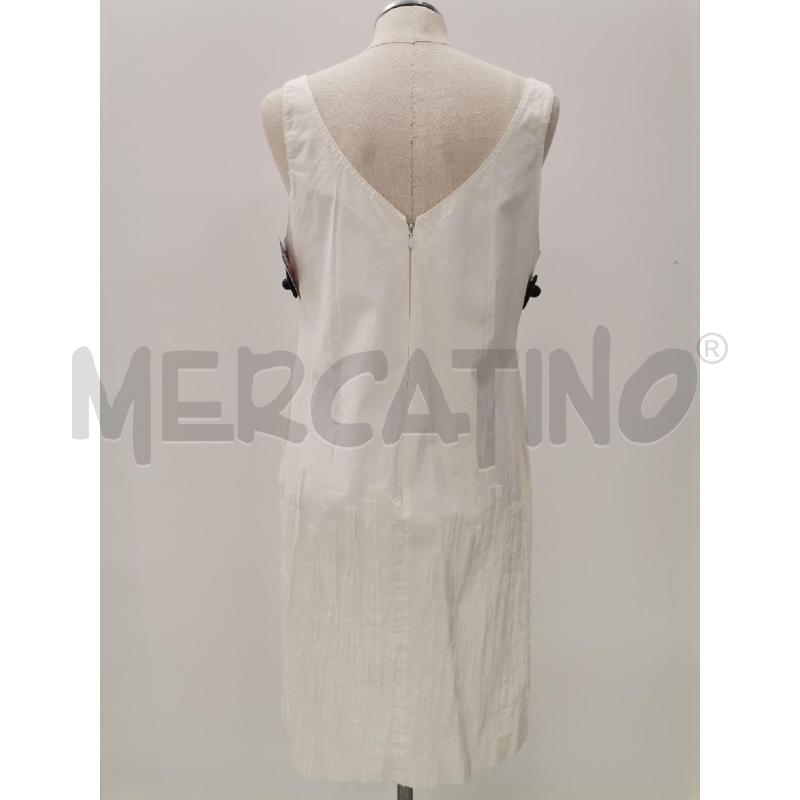 VESTITO MOSCHINO BIANCO RIGHE RICAMATE | Mercatino dell'Usato Roma torrevecchia 2
