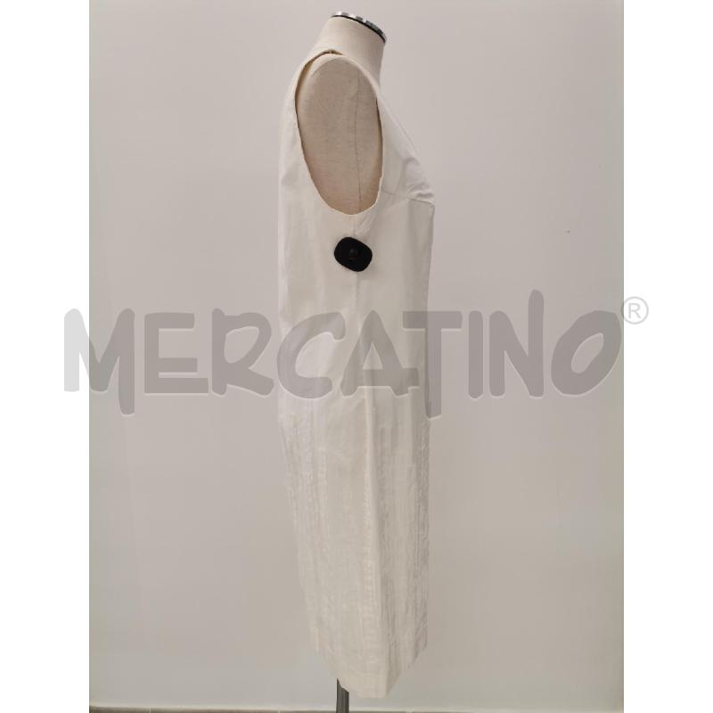 VESTITO MOSCHINO BIANCO RIGHE RICAMATE | Mercatino dell'Usato Roma torrevecchia 3