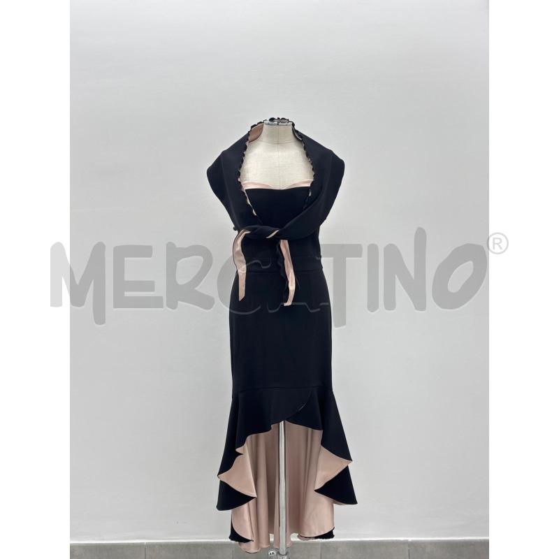 VESTITO NOIKIKA NERO DETTAGLI ROSA ROUGE | Mercatino dell'Usato Roma torrevecchia 1
