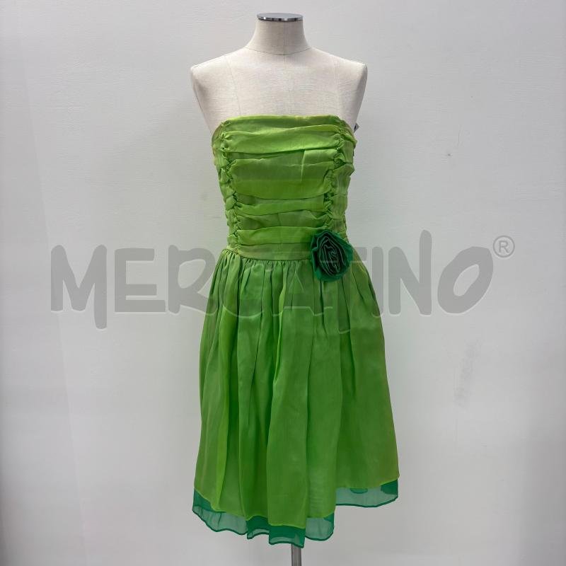VESTITO PIANOFORTE MAXMARA SETA VERDE  | Mercatino dell'Usato Roma torrevecchia 1