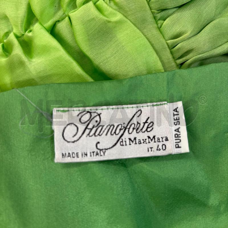 VESTITO PIANOFORTE MAXMARA SETA VERDE  | Mercatino dell'Usato Roma torrevecchia 4