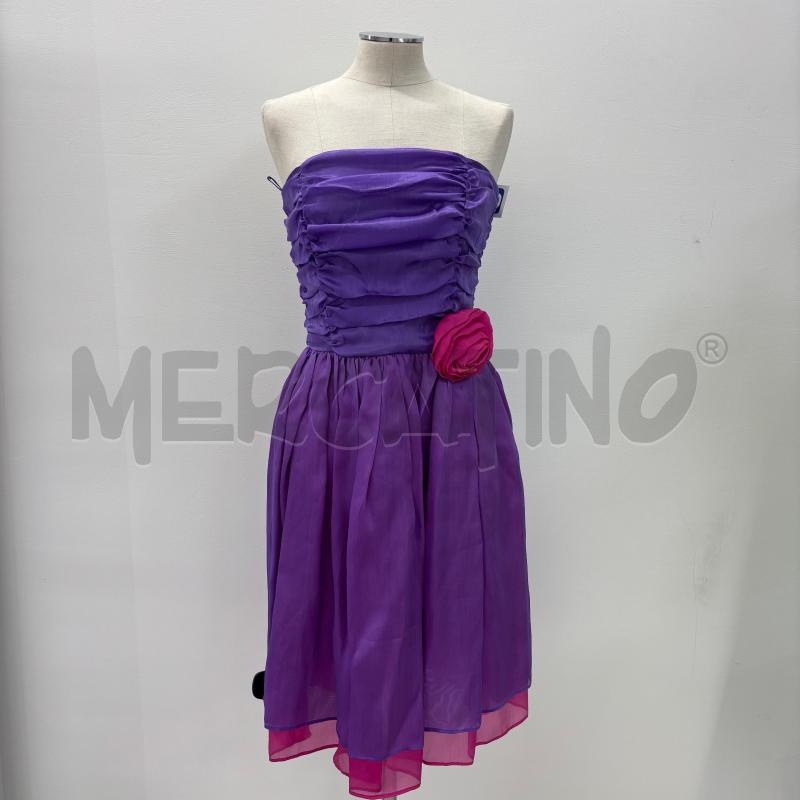 VESTITO PIANOFORTE MAX MARA SETA VIOLA ROSA FUCSIA | Mercatino dell'Usato Roma torrevecchia 1