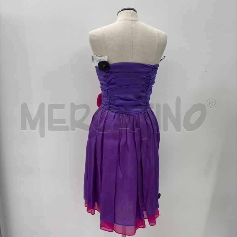 VESTITO PIANOFORTE MAX MARA SETA VIOLA ROSA FUCSIA | Mercatino dell'Usato Roma torrevecchia 3