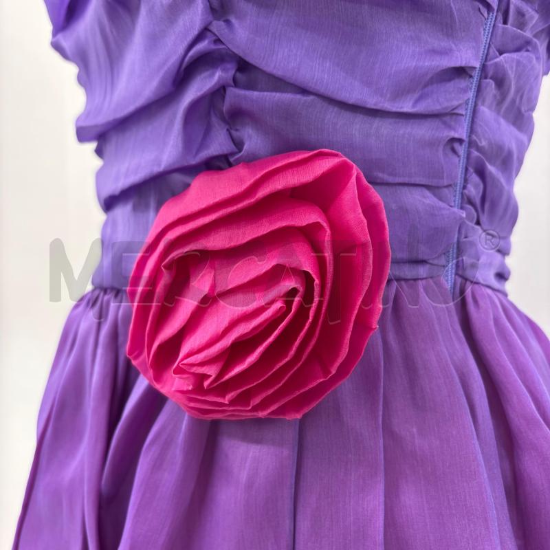 VESTITO PIANOFORTE MAX MARA SETA VIOLA ROSA FUCSIA | Mercatino dell'Usato Roma torrevecchia 4