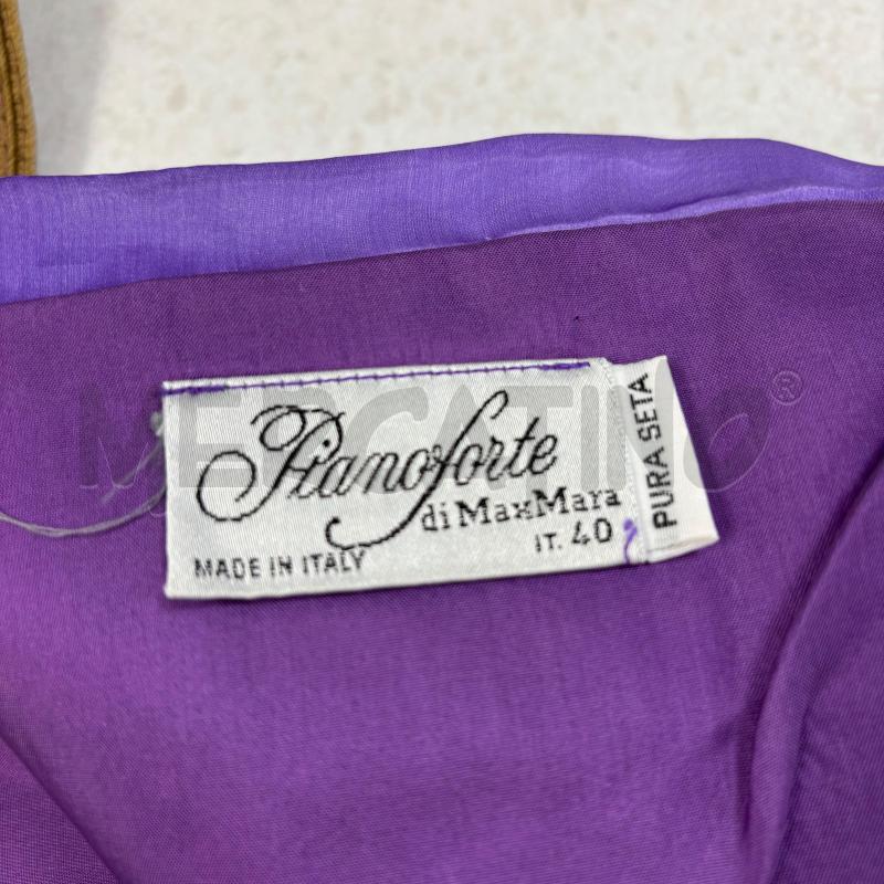 VESTITO PIANOFORTE MAX MARA SETA VIOLA ROSA FUCSIA | Mercatino dell'Usato Roma torrevecchia 5