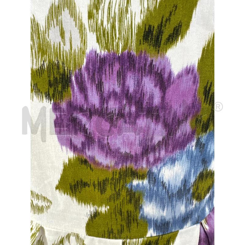 VESTITO TARA JARMON BIANCO FIORI BLU VIOLA | Mercatino dell'Usato Roma torrevecchia 5