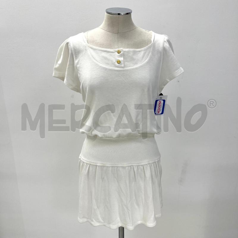 VESTITO VALENTINO SPORT BIANCO BOTTONI DORATI  | Mercatino dell'Usato Roma torrevecchia 1