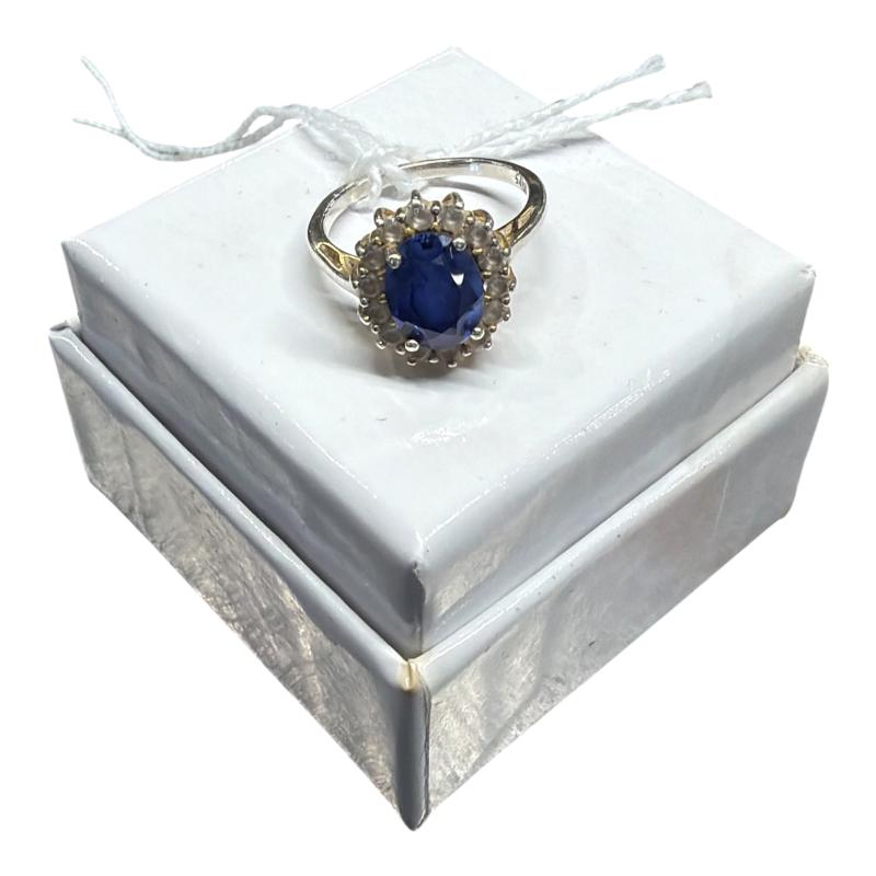 ANELLO DONNA ARG P. BLU STRASS | Mercatino dell'Usato Roma ostia 1