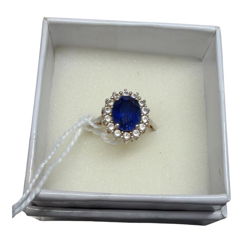 ANELLO DONNA ARG P. BLU STRASS | Mercatino dell'Usato Roma ostia 2