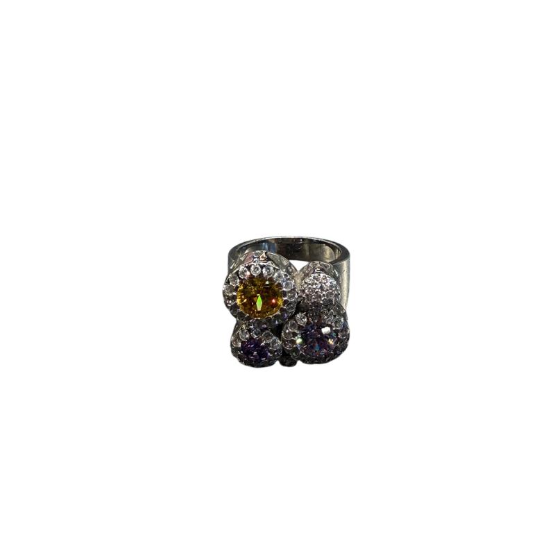 ANELLO DONNA ARG PIETRE COLORATE | Mercatino dell'Usato Roma ostia 1