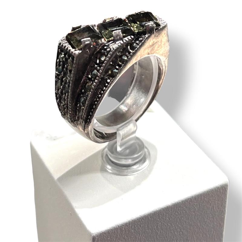 ANELLO DONNA PIETRE VERDI  | Mercatino dell'Usato Roma ostia 1