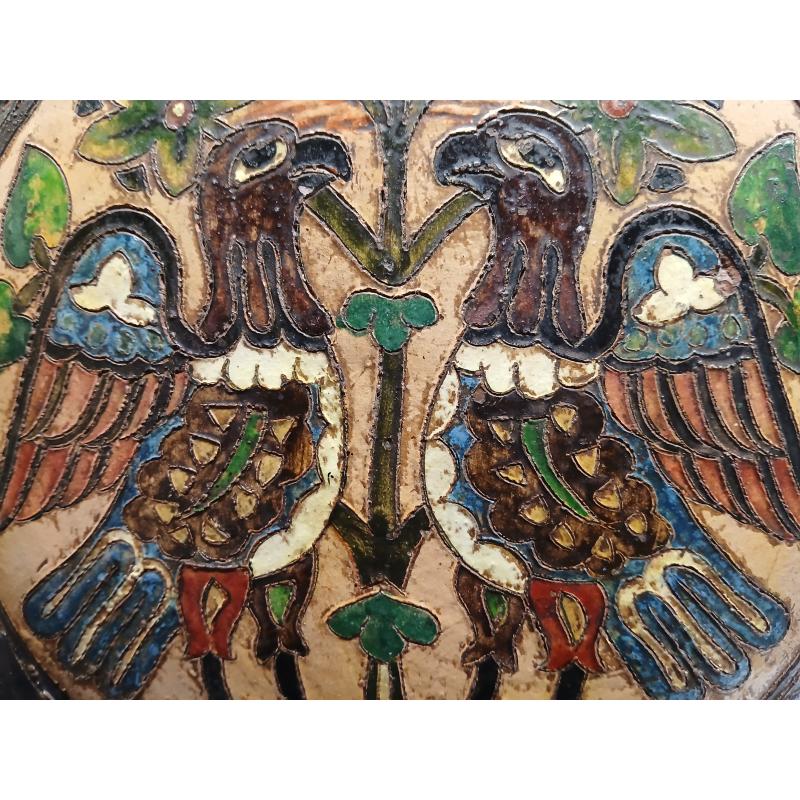 BORRACCIA CERAMICA GRIFONI NERI DIF | Mercatino dell'Usato Roma ostia 2