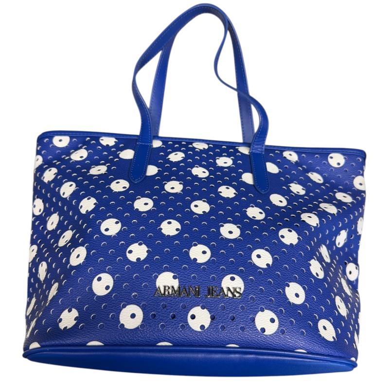 BORSA DONNA ARMANI BLU A POIS  | Mercatino dell'Usato Roma ostia 1