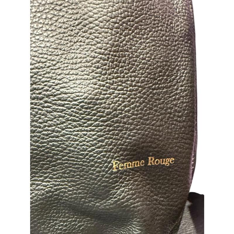 BORSA DONNA FEMME ROUGE PELLE NERA ANIMALIER | Mercatino dell'Usato Roma ostia 2