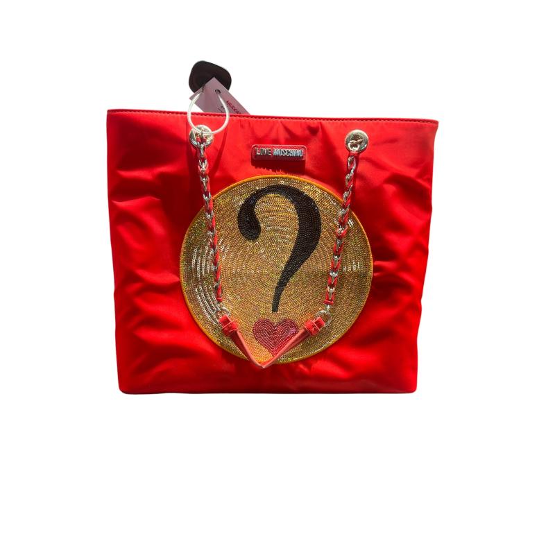 BORSA DONNA LOVE MOSCHINO ROSSA SHOPPER | Mercatino dell'Usato Roma ostia 1