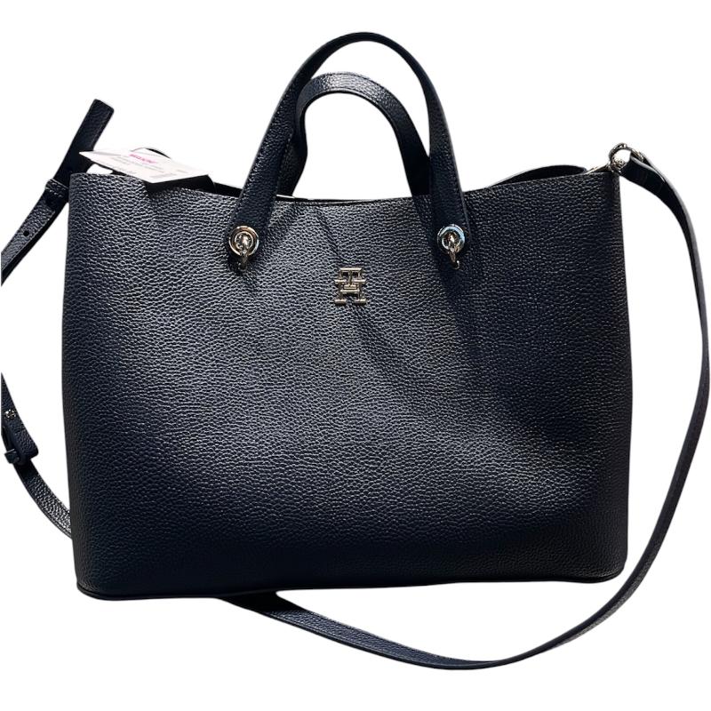 BORSA DONNA TOMMY HILFIGER BLU | Mercatino dell'Usato Roma ostia 1