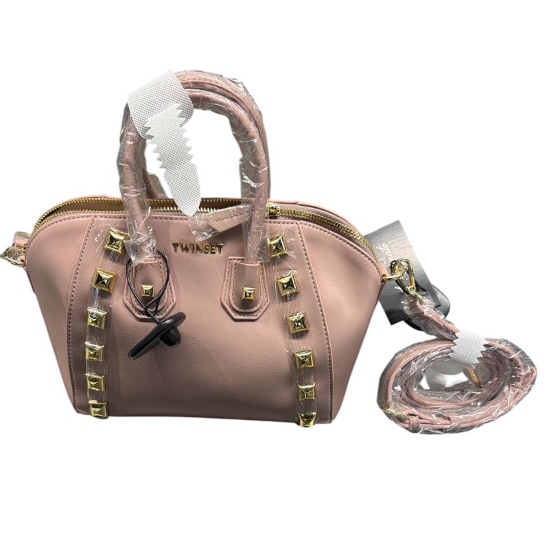 BORSA DONNA TWINSET ROSA BORCHIE DORATE  | Mercatino dell'Usato Roma ostia 1