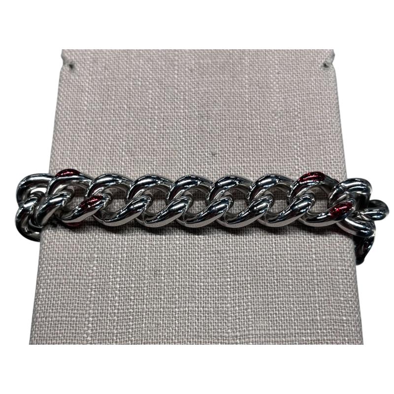BRACCIALE CASCIO CERCHI STRASS ROSSA | Mercatino dell'Usato Roma ostia 1