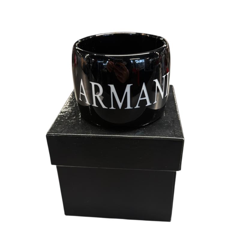 BRACCIALE EMPORIO ARMANI NERO SCR BIANCA | Mercatino dell'Usato Roma ostia 2