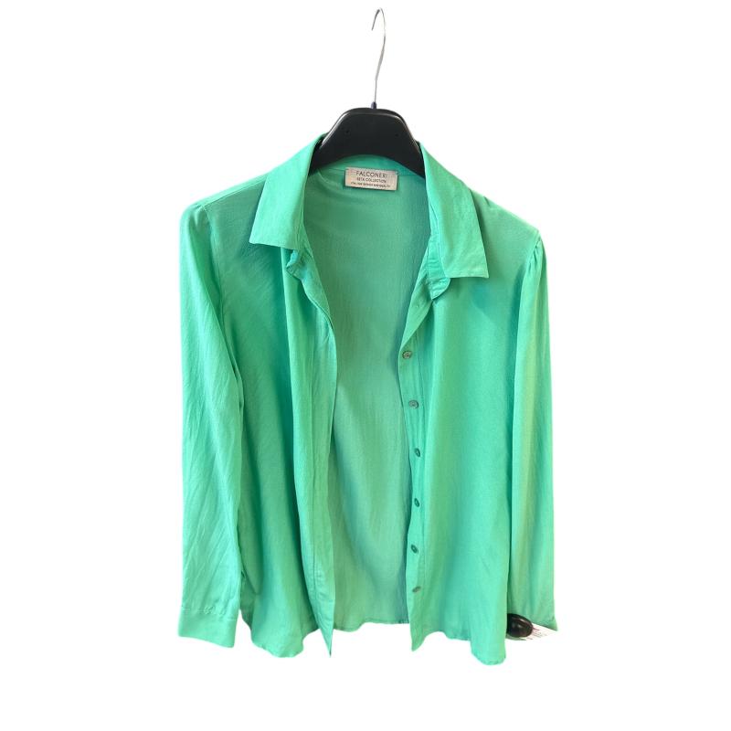 CAMICIA DONNA FALCONERI SETA VERDE | Mercatino dell'Usato Roma ostia 1