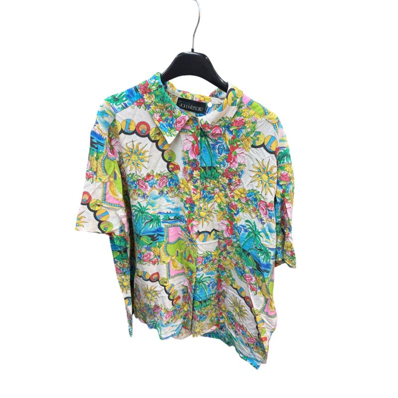 CAMICIA DONNA GIANNI VERSACE SETA FIORI  | Mercatino dell'Usato Roma ostia 1