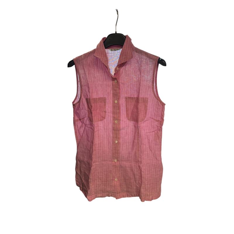 CAMICIA DONNA LORO PIANA ROSA RIGHE LINO | Mercatino dell'Usato Roma ostia 1