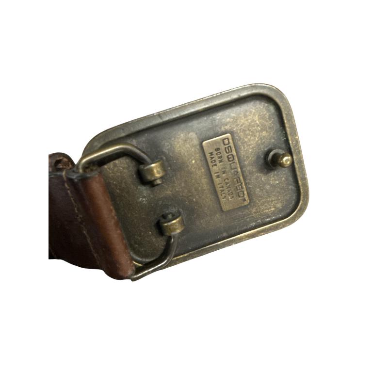 CINTURA DSQUARED MARRONE SCUR PLACCA | Mercatino dell'Usato Roma ostia 2