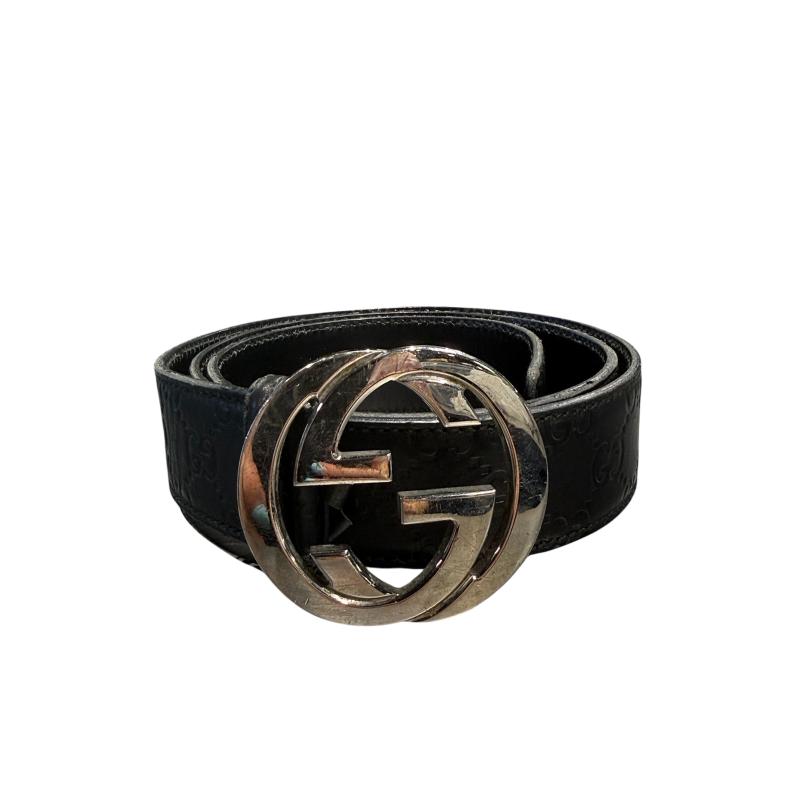 CINTURA GUCCI NERA FIBBIA IN METALLO GG | Mercatino dell'Usato Roma ostia 1
